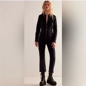 We The Free Black Cropped Jumpsuit XS